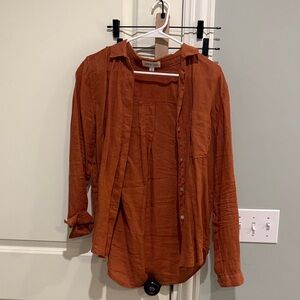 Rust Orange Casual Shirt
